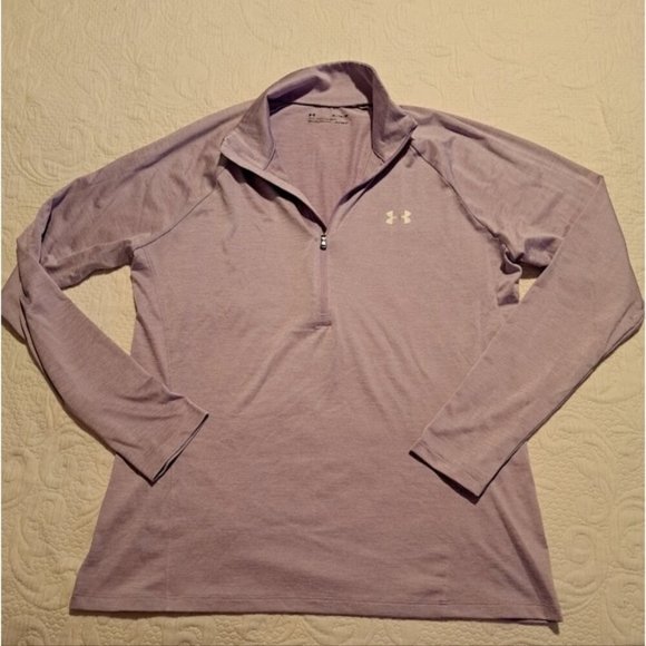 Under Armour women's size XL loose long sleeve 1/4 zip shirt heat gear, EUC - Picture 1 of 3